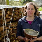 Nic Collins and Sabine Nemet in their pottery 2016